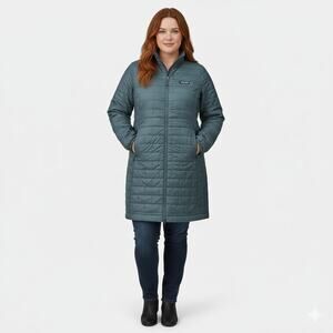 Patagonia Women's Nano Puff Parka in Plume Grey Size XXL